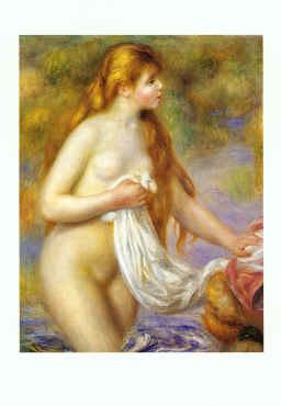 Pierre Renoir Bather with Long Hair oil painting image